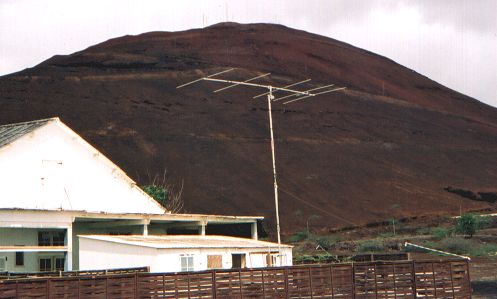 The M2 antenna with Cross Hill in the background