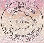The Ascension Island passport stamp