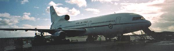 The trusty RAF TriStar ready to go at Brize Norton RAF base