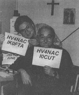 IK0FTA and I0CUT before the 1994 UKSMG Competition